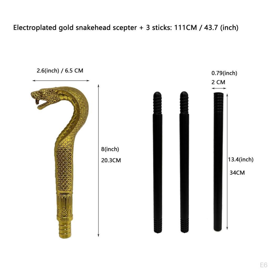 Halloween Snake Cane Prop Accessory Antique Retro Style Decoration for