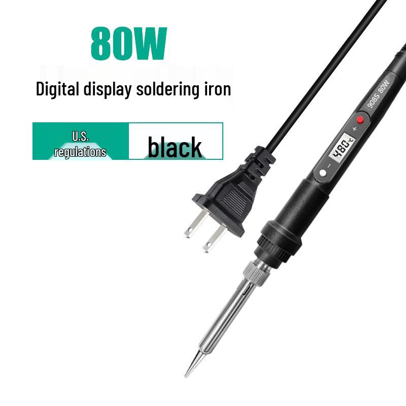 80W Digital Display Adjustable Temperature Soldering Iron for Household Use - Internal Heating & Constant Temperature.