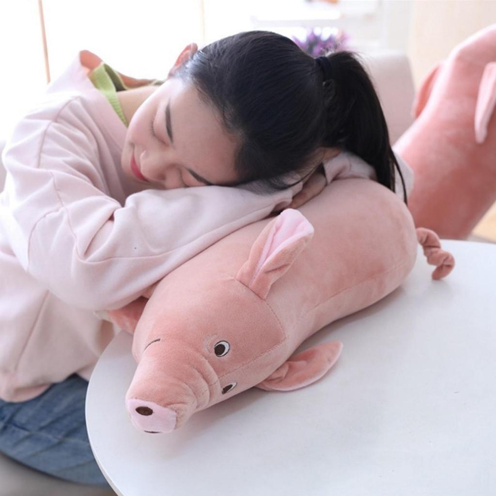 New 40/50/60CM Plush Toys Cartoon Pig Shaped Doll Throw Pillow Stuffed Toys Nice Gift for Kids Adults Lovely Dark Pink
