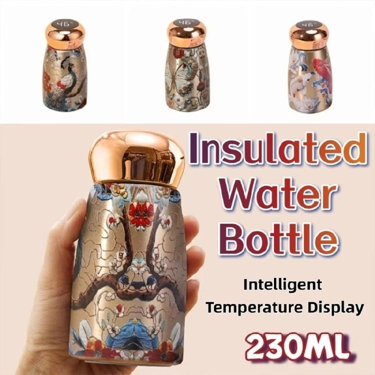Daily Drink Mini Tumblers with Temperature Display, Stainless Steel Ceramic Thermal Cup for Study Desk Home Office Beverage Time