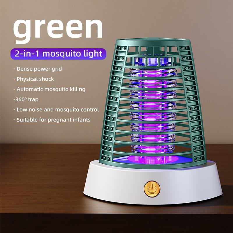 

Electric Mosquito Lamp USB Charging Two-In-One Portable Mosquitoes Household portable outdoor electric shock mosquito killer plug in-green