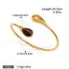 Yori Teardrop-shaped Resin Pearl Open Bracelet Bangle 18k Gold Plated Waterproof Jewelry For Women Charm Fashion