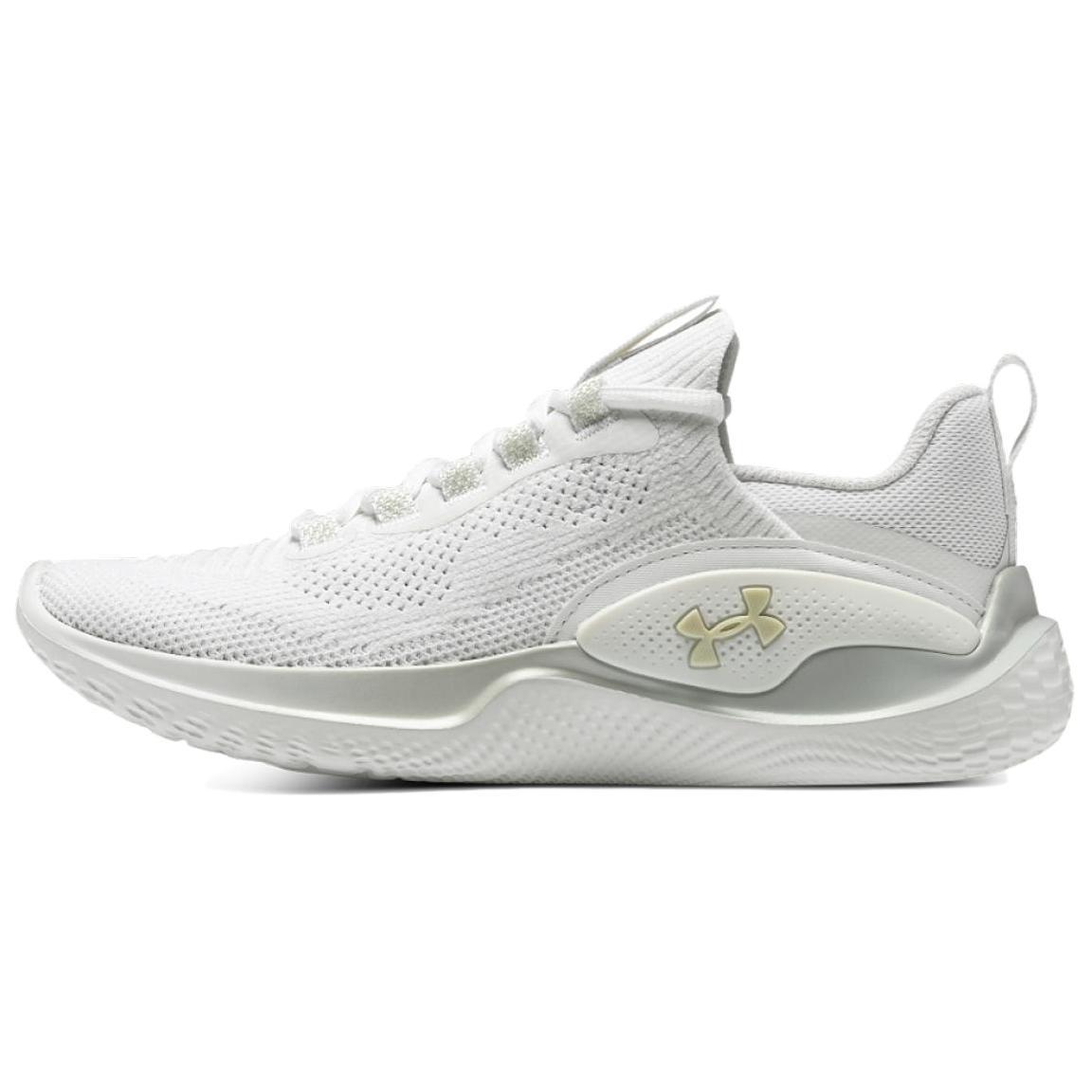 (WMNS) Under Armour Flow Dynamic White Metallic Gold Women s 3026107-106 EU 36