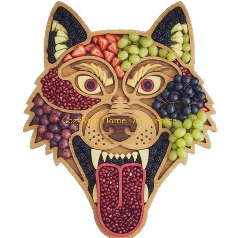92MF Decorative Wooden Halloween Tray For Cheese Finger Party Use