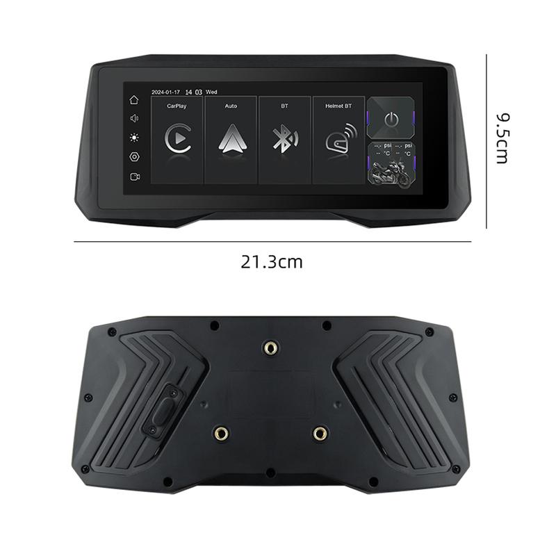 EKIY 7 inch Wireless CarPlay Moto Android Auto Portable Digital Motorcycle Dashboard GPS Navigation Display Screen Monitor TPMS