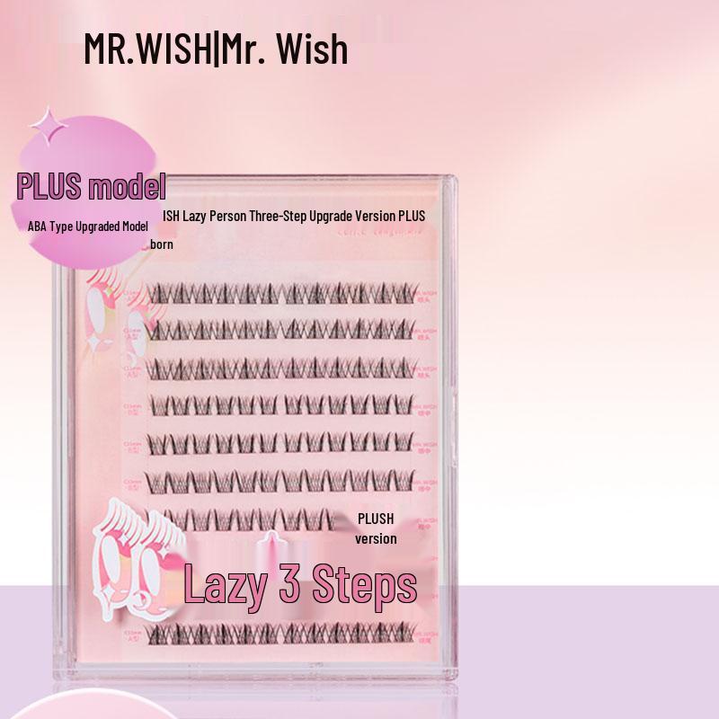 

Mr. Wish Three-Step ABA Plus False Eyelashes - Natural Look for Beginners Single box, no extras