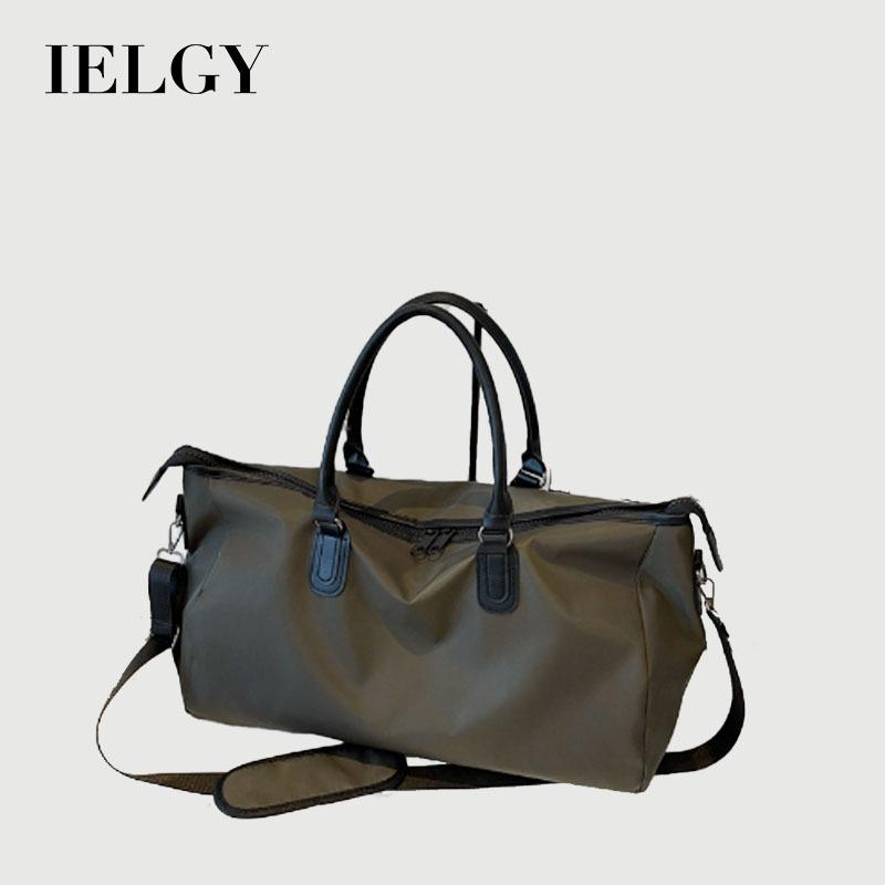 Ielgy Korean Version Fashion Travel Bag Solid Color Luggage Storage Messenger Bag Large Capacity Business Travel Travel Handbag