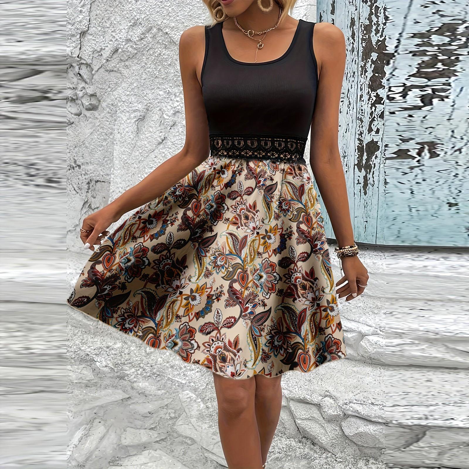 

Женское модное повседневное платье-жилет в стиле ретро с цветными блоками L бежевый