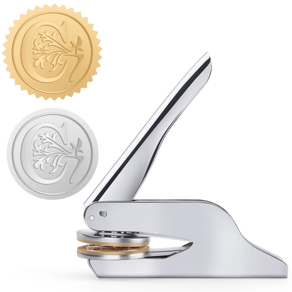 26-Buchstaben-Prägeprägestempel - Handgehaltener Prägestempel, am besten für Bücher, Briefumschläge, Servietten, florale Ex Libris, tolles Geschenk für Buchliebhaber