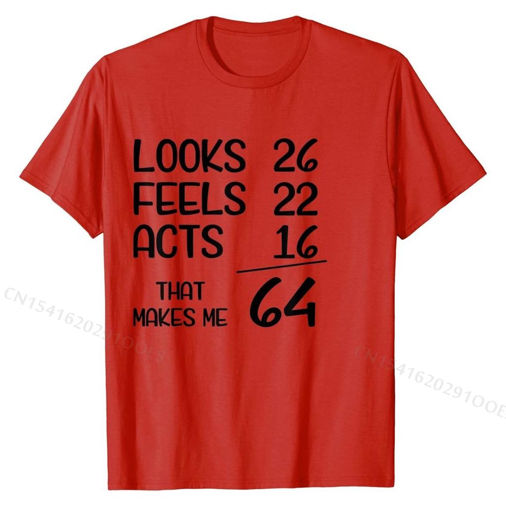 Funny 64th Birthday Gift 64 Years old Born in 1956 T-Shirt Casual Top T-shirts Tees for Men Company Cotton Summer Tshirts