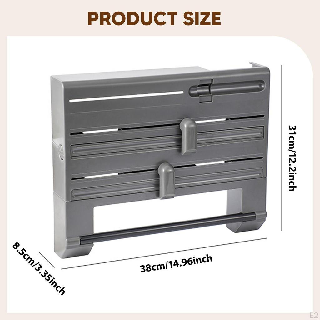 Folie- og plastfolieholder Aluminiumsholder Enkel installasjon Praktisk dispenser for plastfolie