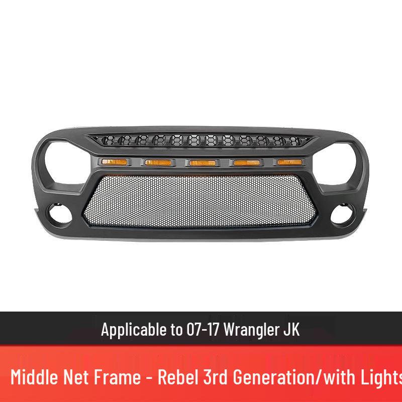 Naštvaná mřížka se světly pro 07-23 Wrangler, Renegade, Gladiator Přední úprava
