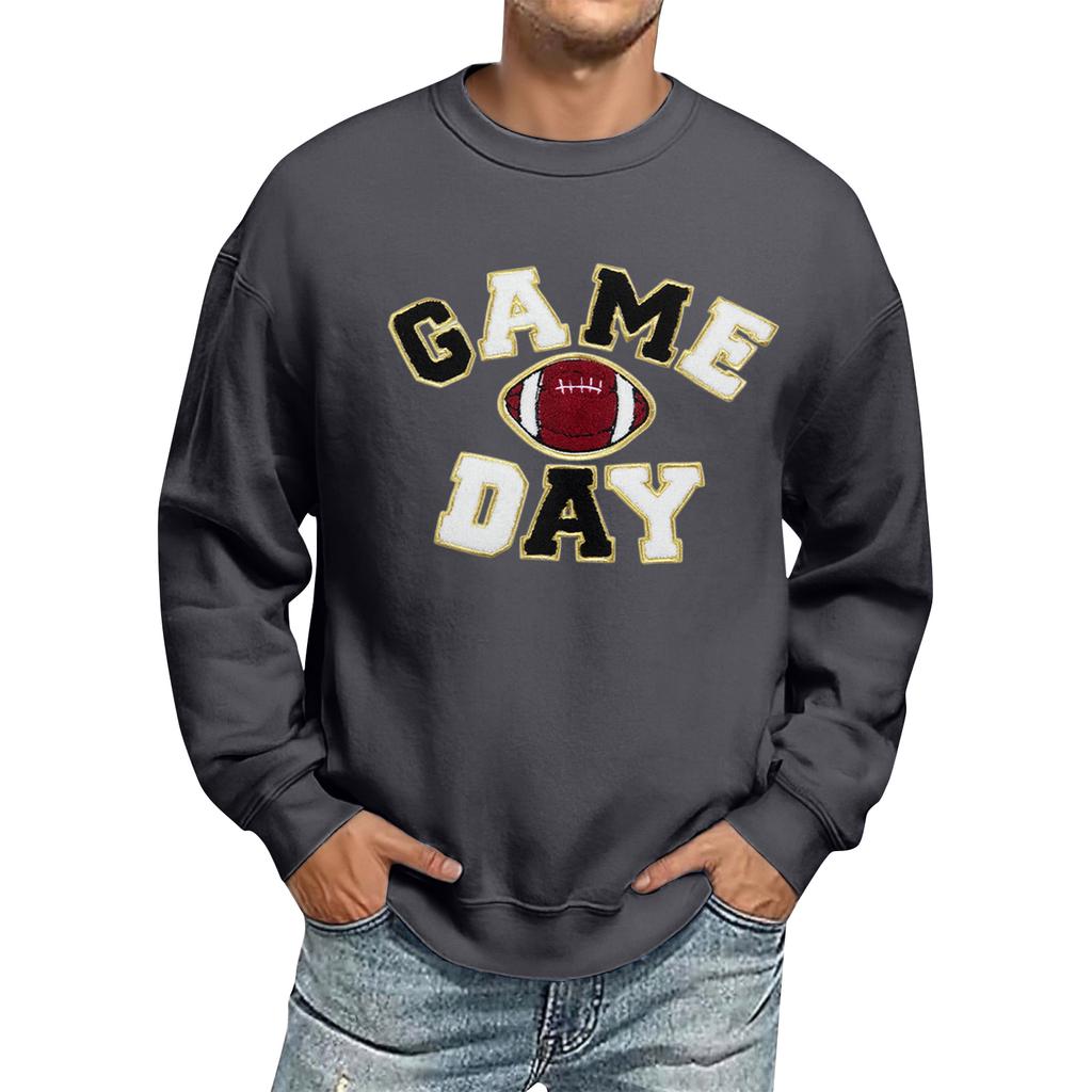 Men's Oversized Long Sleeve Crewneck Sweatshirt Casual Loose