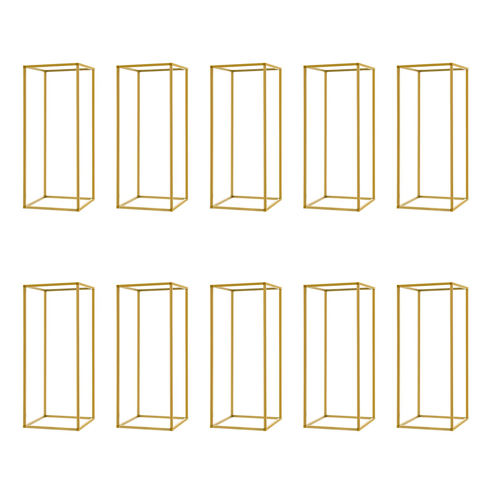 

10 шт. Свадебные подставки для цветов, 60 см Держатель для букета 10 мм Квадратная труба с маленьким молотком золотой