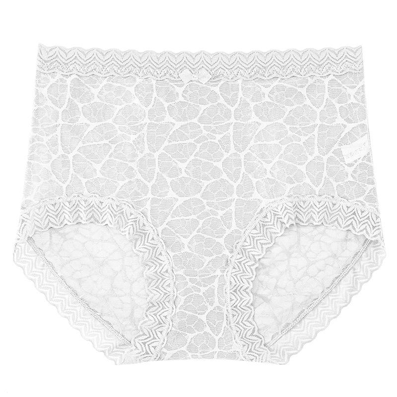 Big Size Ladies Summer New Sexy Lace Breathable No Mark High Waist Belly Triangle Briefs