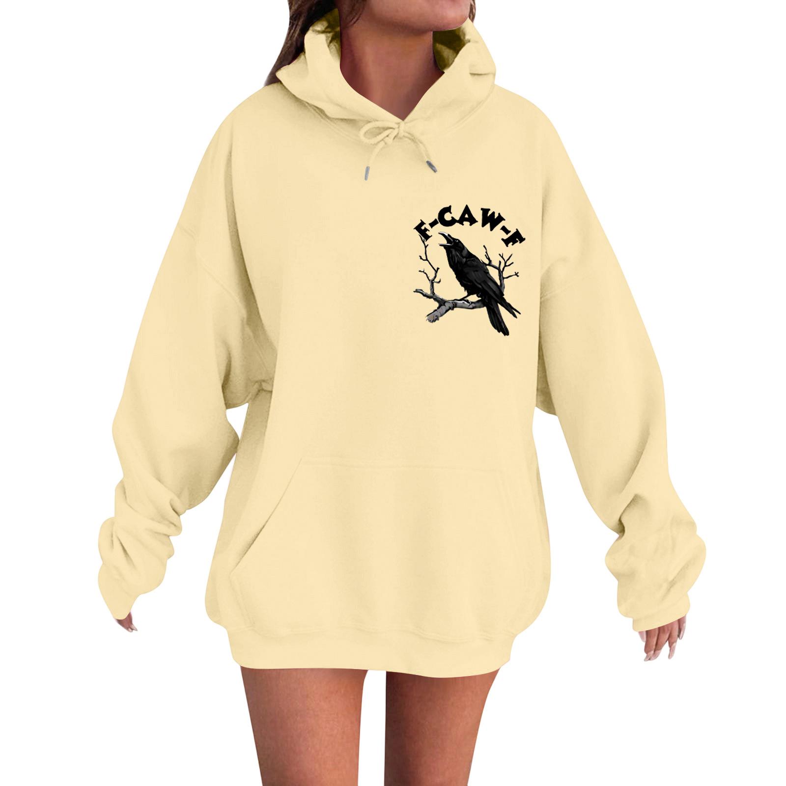 

Женская модная повседневная толстовка с длинным рукавом, свободного кроя, с принтом L бежевый