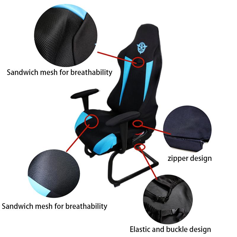 Neue Gaming-Stuhlbezüge Elastische Staubdichte Sitzschutzbezüge Sesselbezüge Home Office Computer E-Sport-Stuhl Sitzbezug