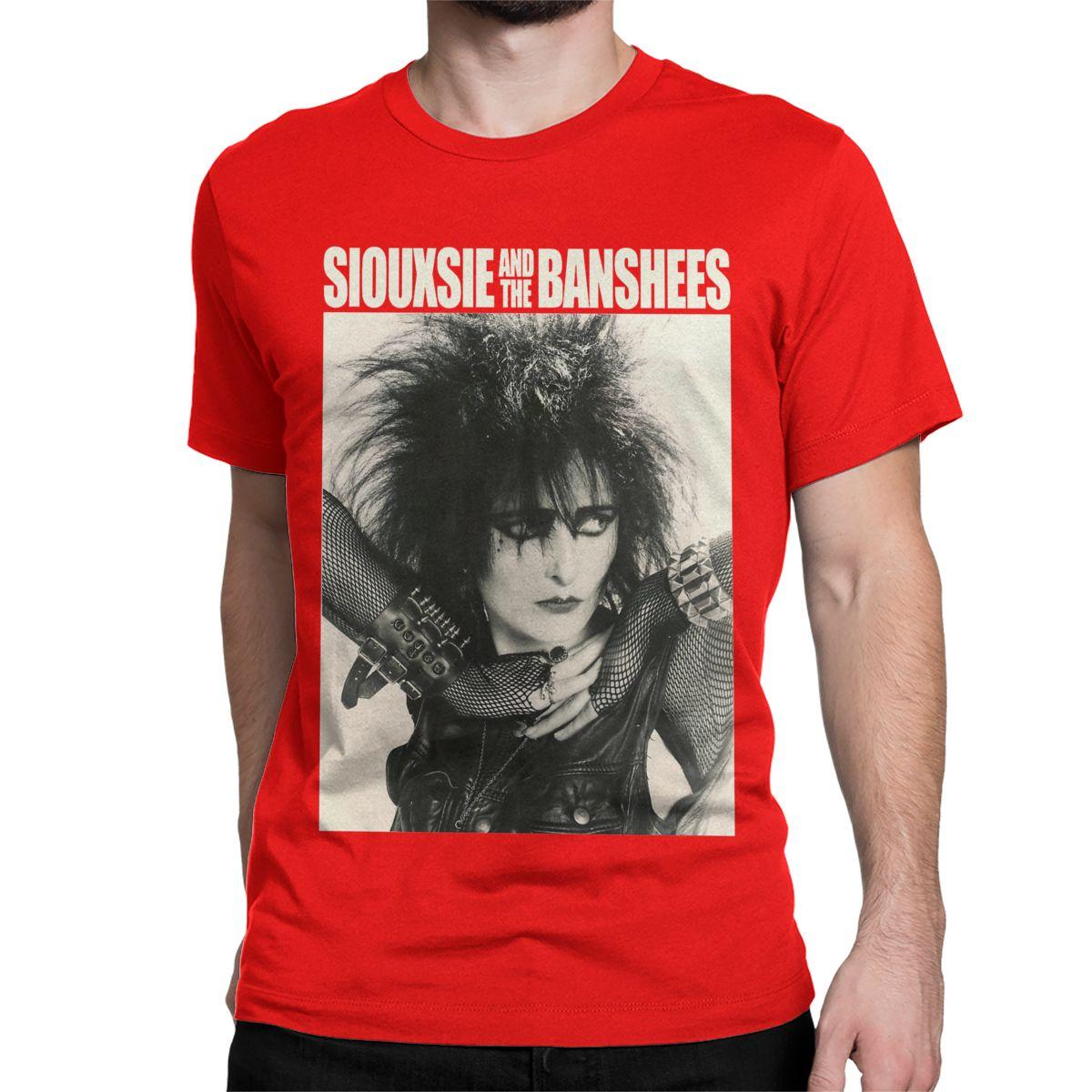 Футболка Siouxsie Sioux Музыкальная Рок-группа для Мужчин Женщин Хлопок Винтажная Футболка Siouxsie And The Banshees Футболки С Коротким Рукавом Одежда S