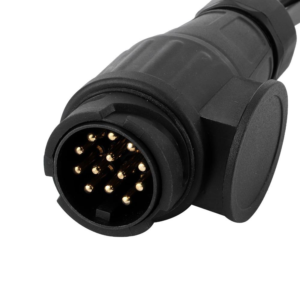 Brass Contact Towbar Electric Adapter Trailer Socket Adapter Cord  Towing Electrical Conversion