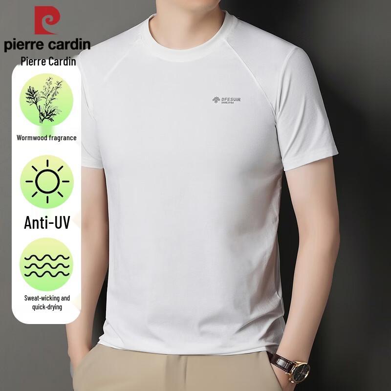 Pierre Cardin Men s Ice Silk Short Sleeve Round Neck T-Shirt XXL