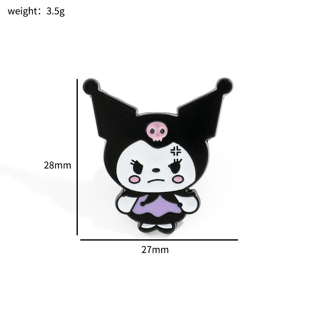 Забавная брошь Sanrio kt кот мелоди куроми металлическая значок креативный памятный значок моэ