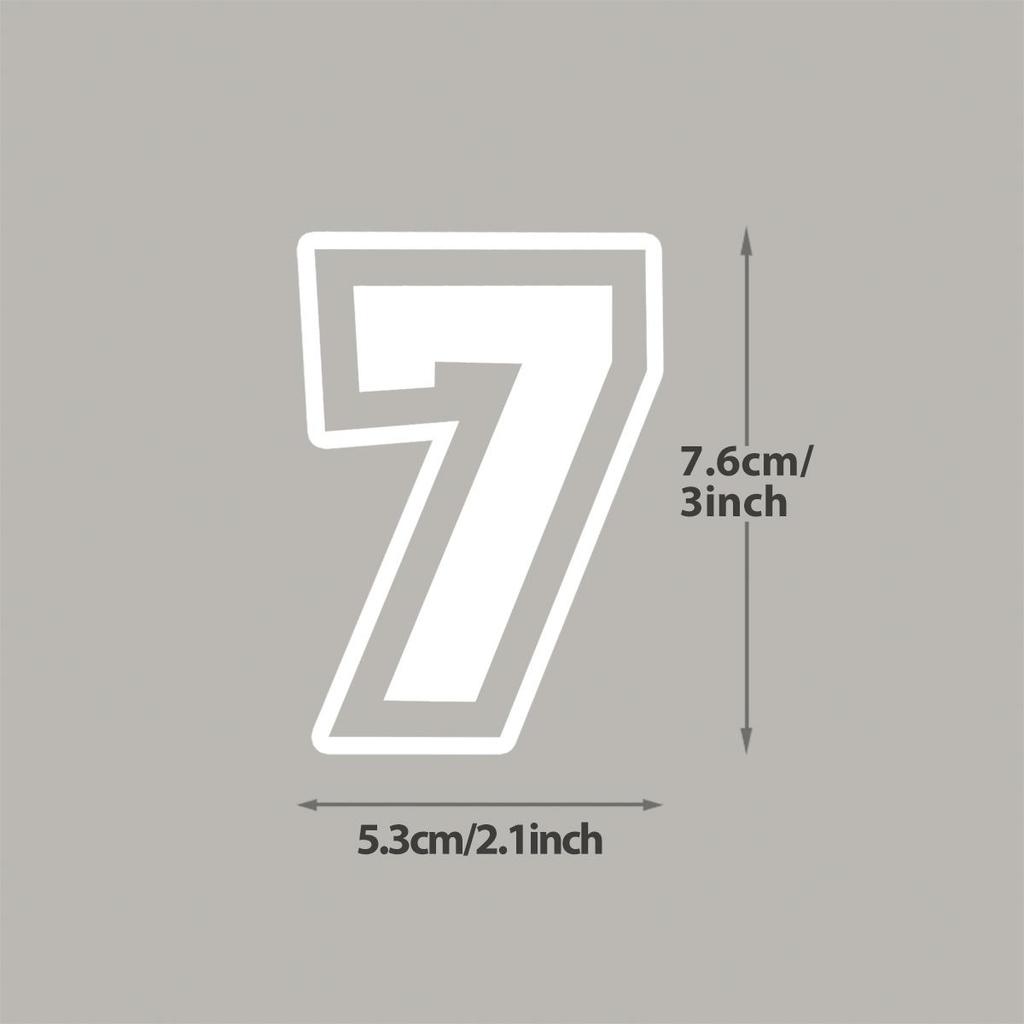 White Numbers 0-9 Iron On Patch Easy To Print For Jersey T-Shirt Parches Ropa Hoodies Diy Stickers Heat Transfer Washable