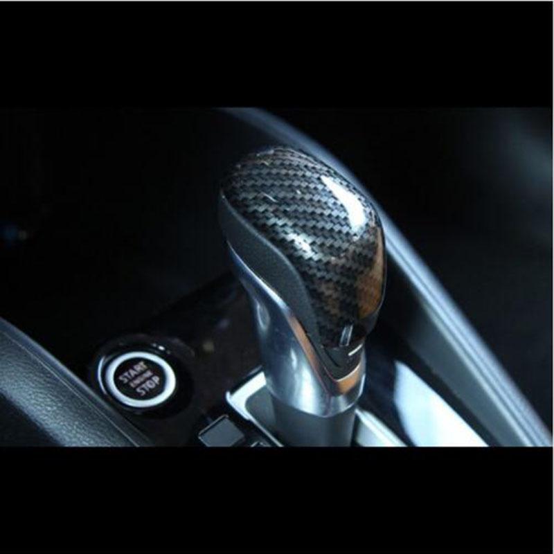 For Nissan Juke Car Gear Shift Lever Knob Handle Cover Trim ABS Chrome/Carbon Fibre Car Accessories Sticker