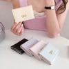 Women Wallet Simple Trifold Wallets PU Leather Purse Slim Short Wallet Small Trifold Cash Card Holder Bag Compact Wallet  Yellow
