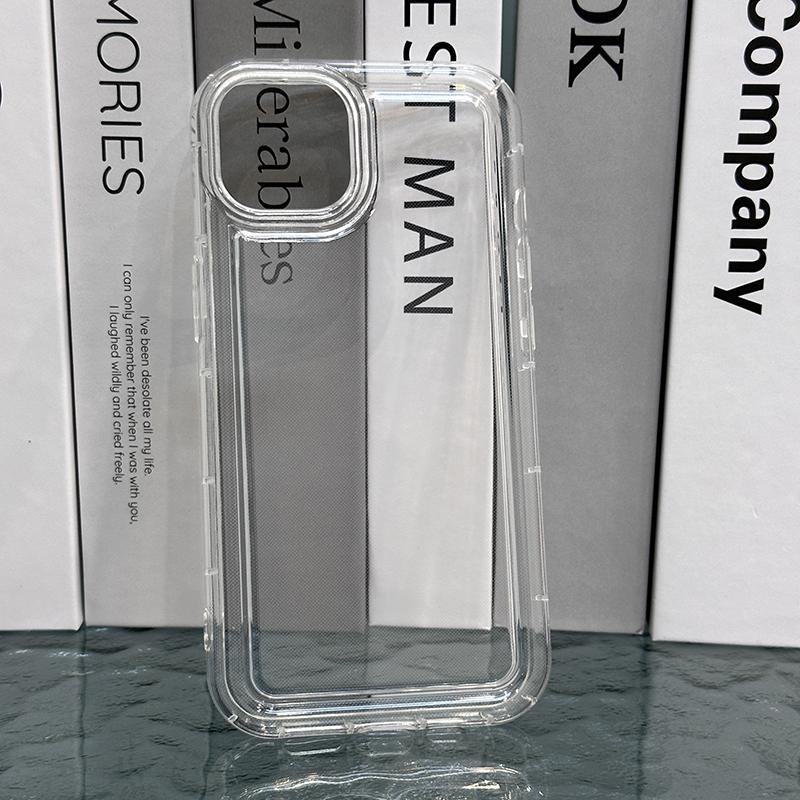 Transparent Airbag Phone Case For iPhone 15 14 13 11 12 Pro Max XR XS X 6 6s 7 8 14 15 Plus SE Silicone Shockproof Bumper Cover