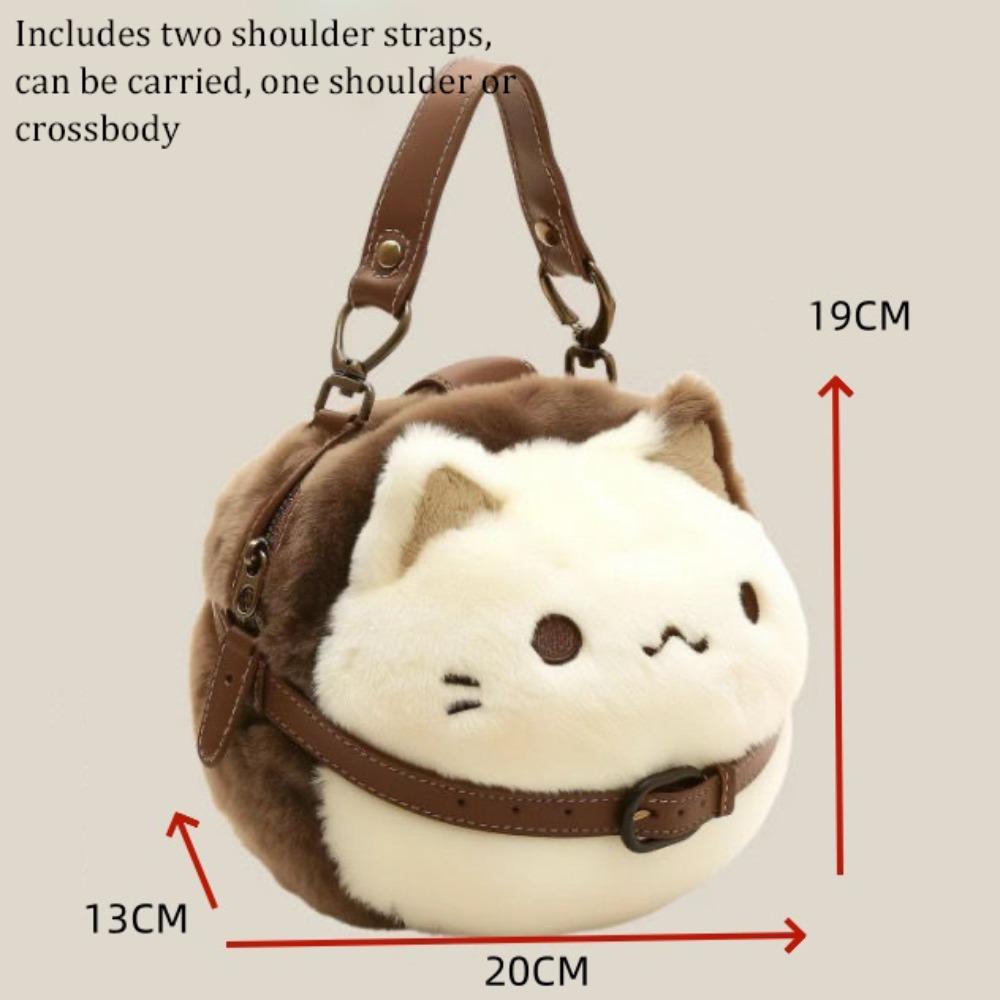 Adorable Plush Backpack Cute Clutch Bag 2025 Kitten Handbag  for Woman Kids