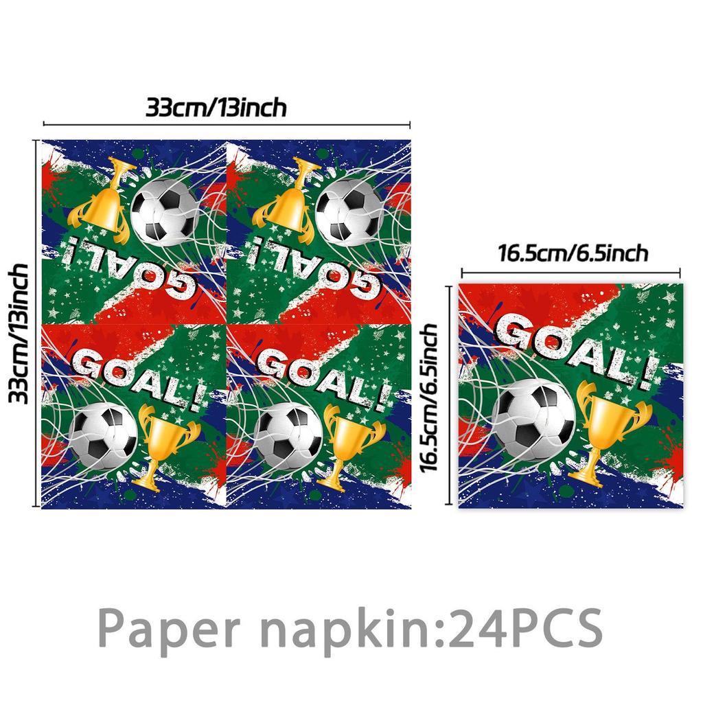 World Cup Football Party Decorations Set: Tableware, Banner, Tablecloth, Napkins