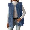 Women's Double-sided Fleece Sleeveless Cardigan Vest With Pockets Casual Loose Open Front Outfit  For European American Hot Sale