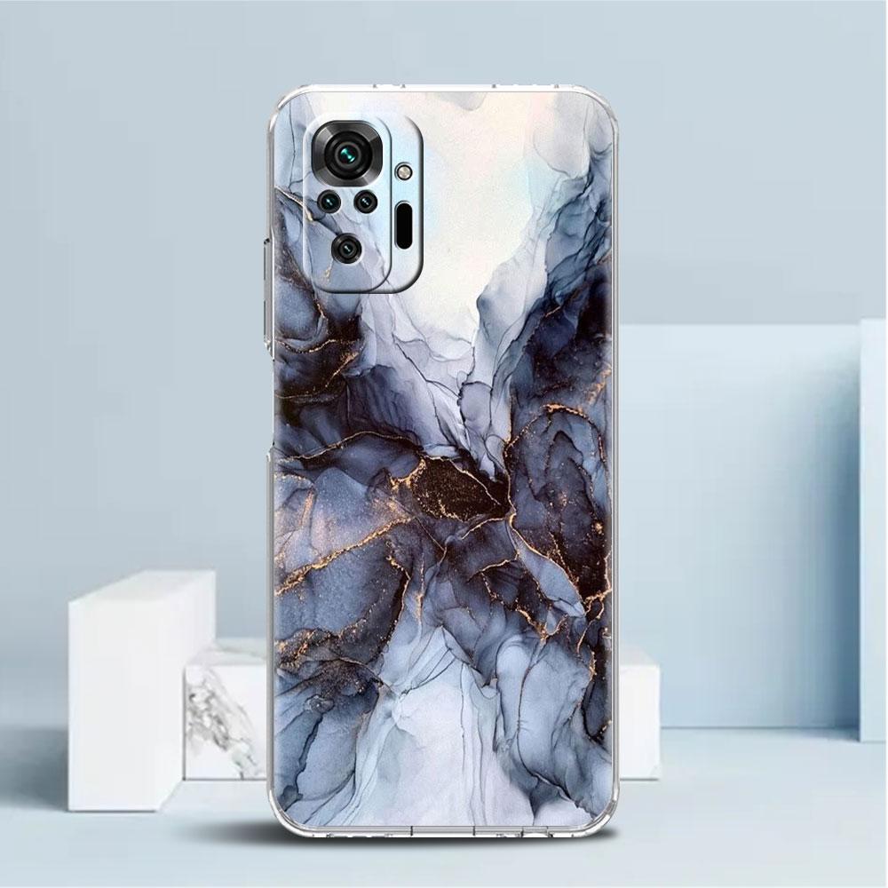 Marble Pattern Luxury Cool Clear Case For Xiaomi Redmi Note 11 Pro 10 9 9S 8 8T 7 9A 9C 9T 10 10C K40 Transparent Phone Cover