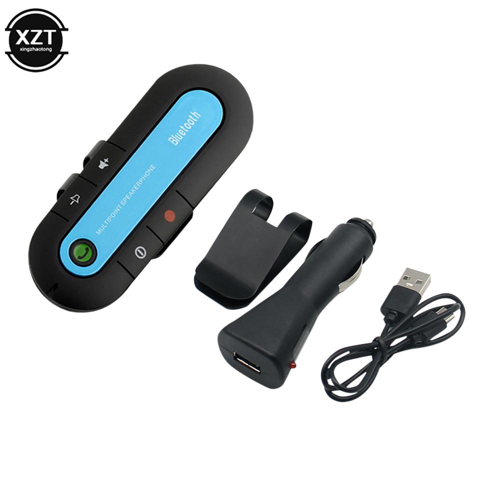 Speakerphone 4.1+EDR Wireless Bluetooth-compatible Handsfree Car Kit MP3 Music Player USB Power Audio Receiver Sun Visor Clip