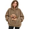 Unisex Huvtröja med Hundpåse, Atletisk Långärmad Pullover Sweatshirt