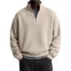 Men S Solid Color Stand Collar Long Sleeve Casual Sweatshirt