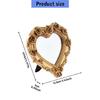 Heart Makeup Mirror Vanity Countertop Mirror with Rose Border and Back Stand for Dressers, Bedroom Shelf, and Daily Grooming