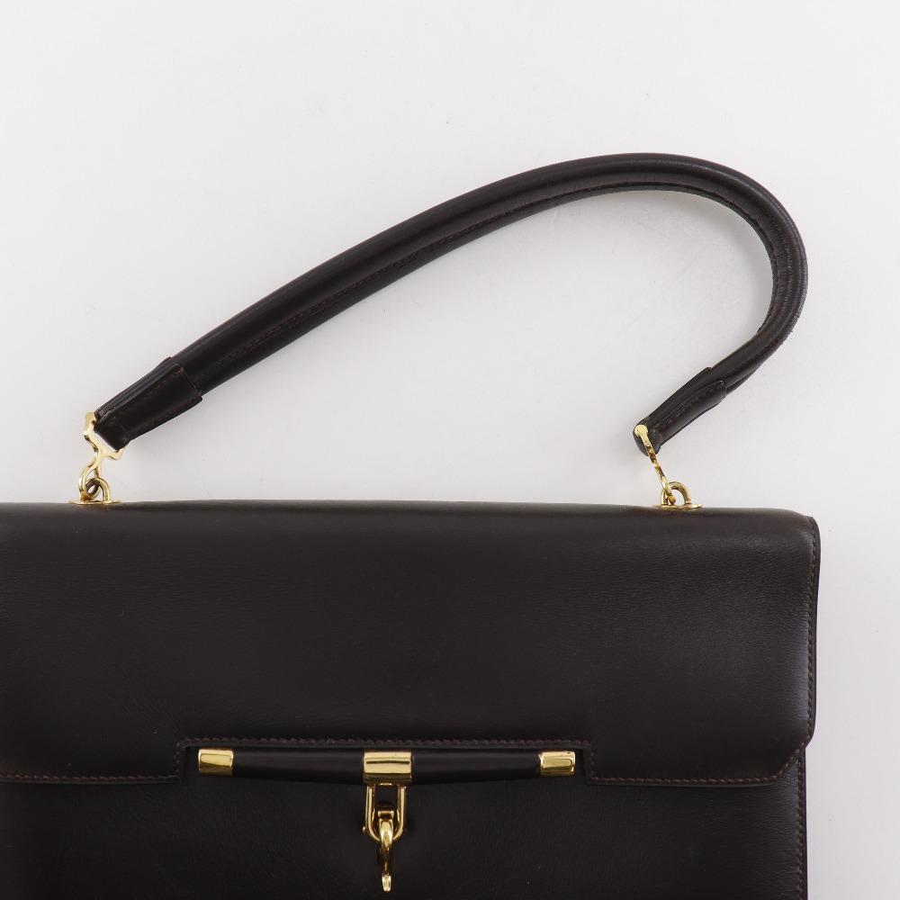 Hermes Paronniere Handtasche vintage Braun Box carf Damen Gebraucht