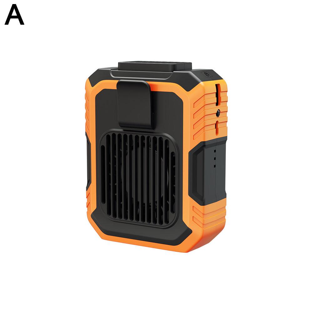 Outdoor Waist Mounted Fan Polymer Battery Anti Drop Shock Absorption USB Portable Power Bank with Bladeless Hanging Neck Fan