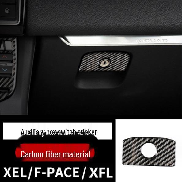 Jaguar F-PACE Carbon Fiber Interior Console & Cup Holder Decorative Sticker