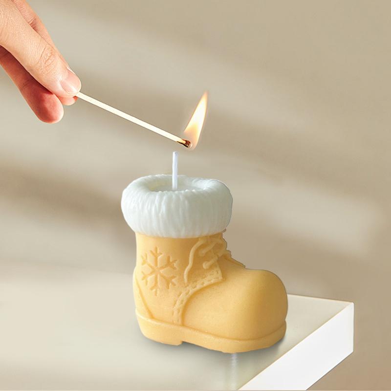 Christmas Handmade Candles Party Decoration Aromatherapy Christmas Gift Room Fragrance Festive Atmosphere 6x6.5x4.5cm