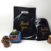 10/20/50/100 Stück Schwarze Geschenktasche Dankeschön Golddruck Party Jubiläum Weihnachten Muttertag Vatertag Einkaufs-Geschenktasche