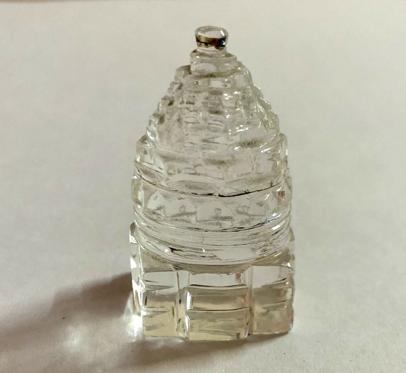 Natural Crystal Sphatik Shree Yantra – Lakshmi Pooja, Vastu One Size