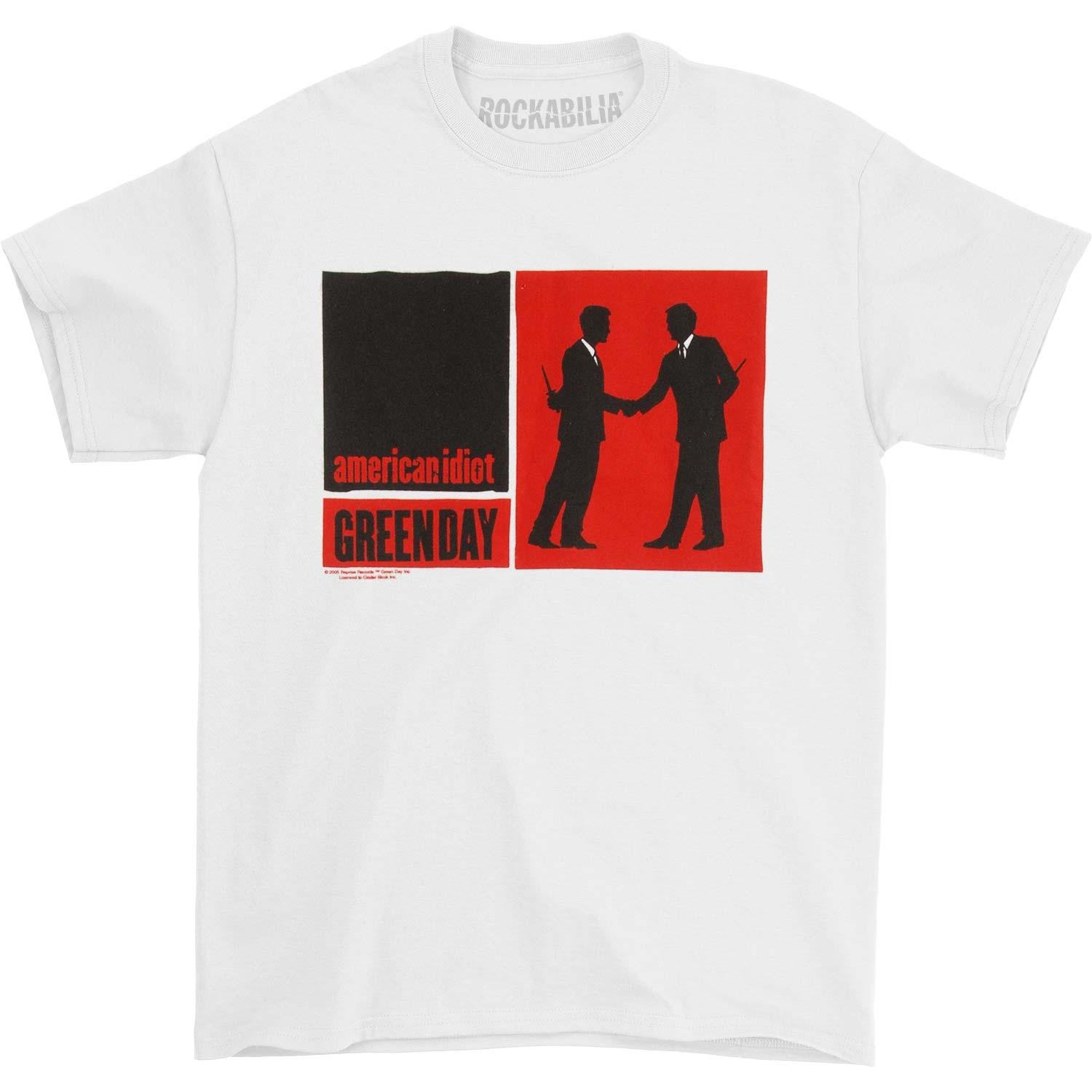 Men s Green Day T-shirt Small White XXXL