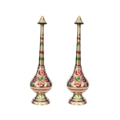 Pure Brass Gulab Pash Rose Water Holy Water and Perfume Sprinklers Gangajal Spray Bottle for Pooja/Puja Mandir Temple