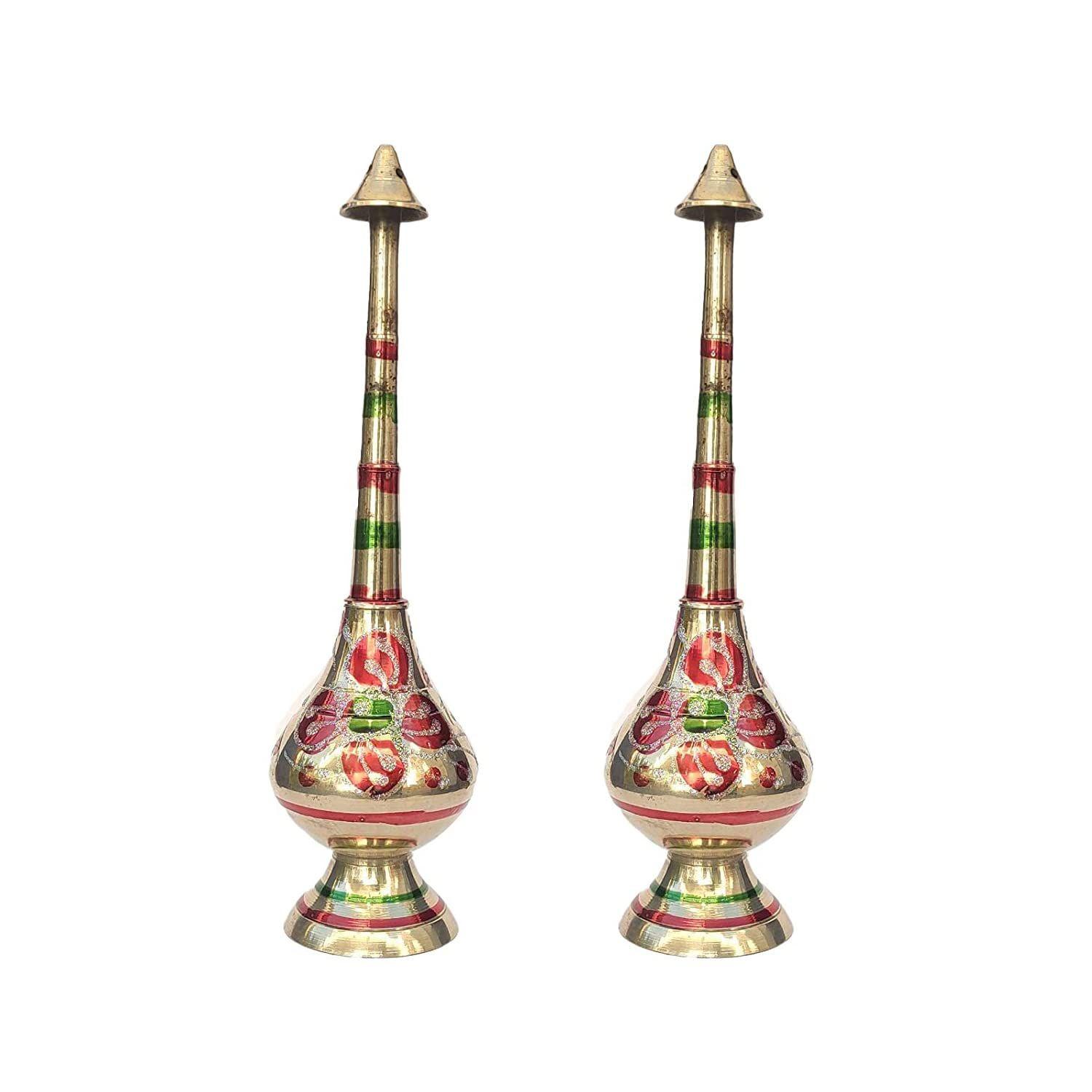 

Чистая латунь Гулаб Паш Разбрызгиватель розовой воды, святой воды и духов Флакон-спрей Гангаджал для Пуджи/Пуджи Мандир Храм