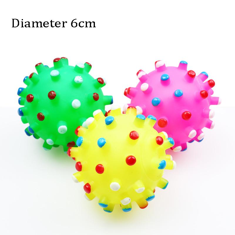 1 Stück Durchmesser 6cm Quietschender Haustier Hundeball Spielzeug für kleine Hunde Gummi Kauen Welpenspielzeug Hundezubehör Hundespielzeug Haustiere brinquedo cachorro