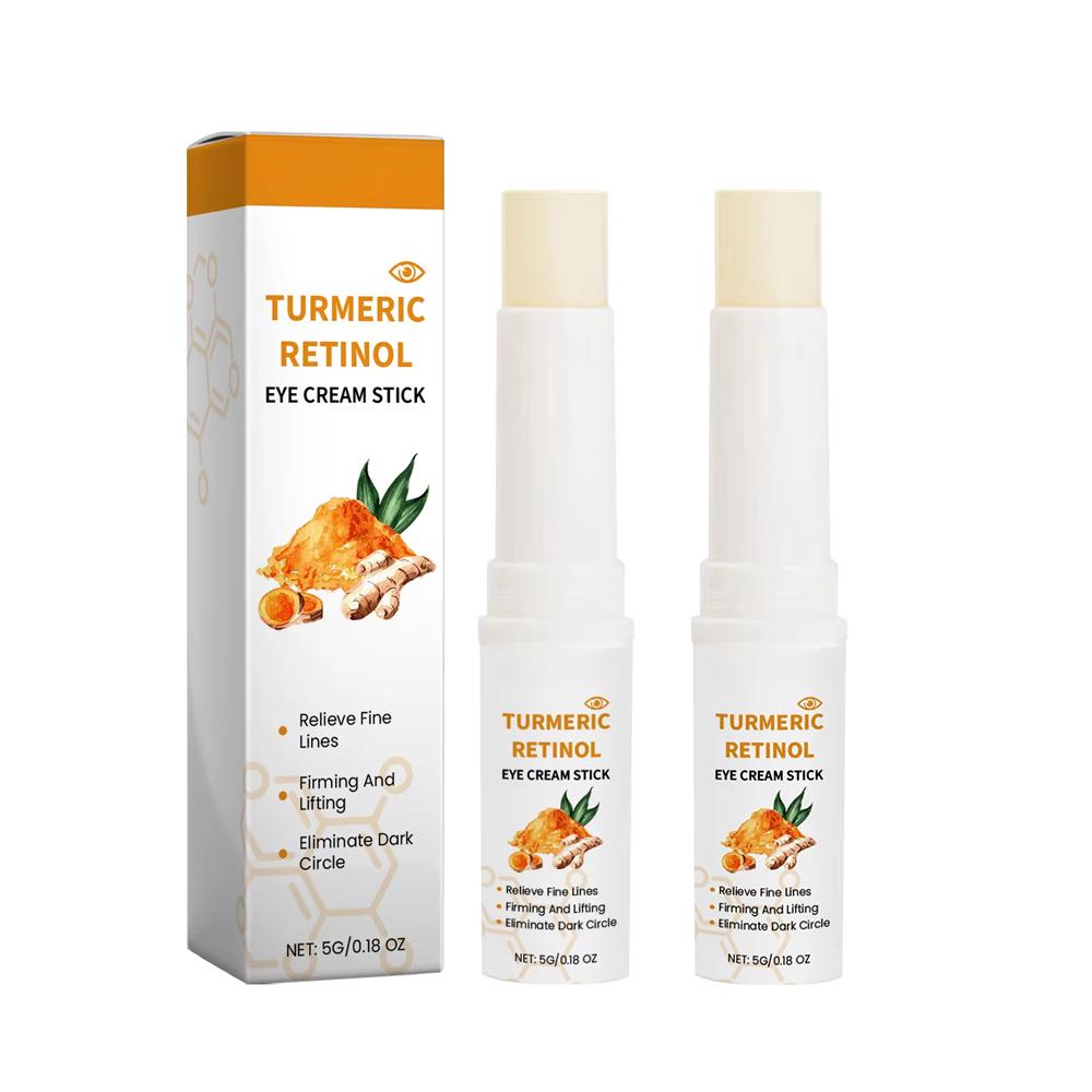 5g Curcuma Rétinol Supprimer les Cernes Crème Yeux Stick Anti Poches Yeux Gonflements Illuminateur Hydratant Crème Yeux