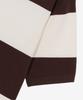 MINDBRIDGE [Couture] Washable Block Stripe Semi-Overfit Collared Short Sleeve Knit