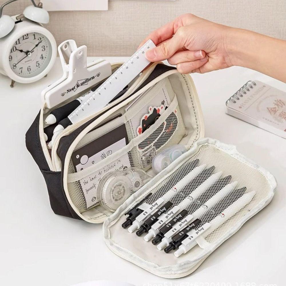 Six-Layer Pen Bag Transparent Pencil Box High Quality Pencil Case Student Gift